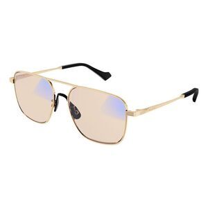 Gucci Sunglasses Aviator Full Rim, Gold Frame and Yellow Photocromatic Lens
